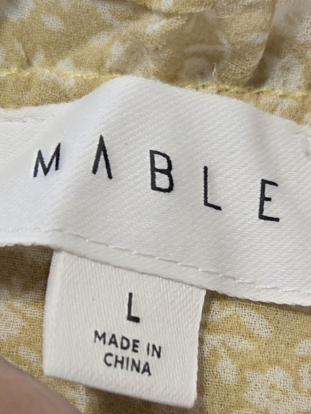 NWOT Mable Yellow Floral Off Shoulder Ruffle Dress Boho Chic Size L - Picture 6 of 9
